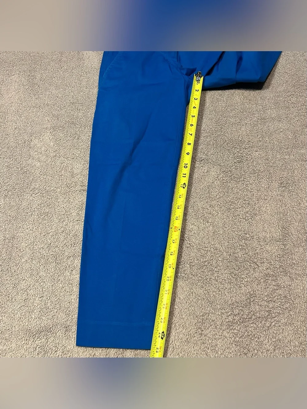 J Crew Pant Women 00 Blue Chino City Fit Ankle Cropped Stretch Office Heritage